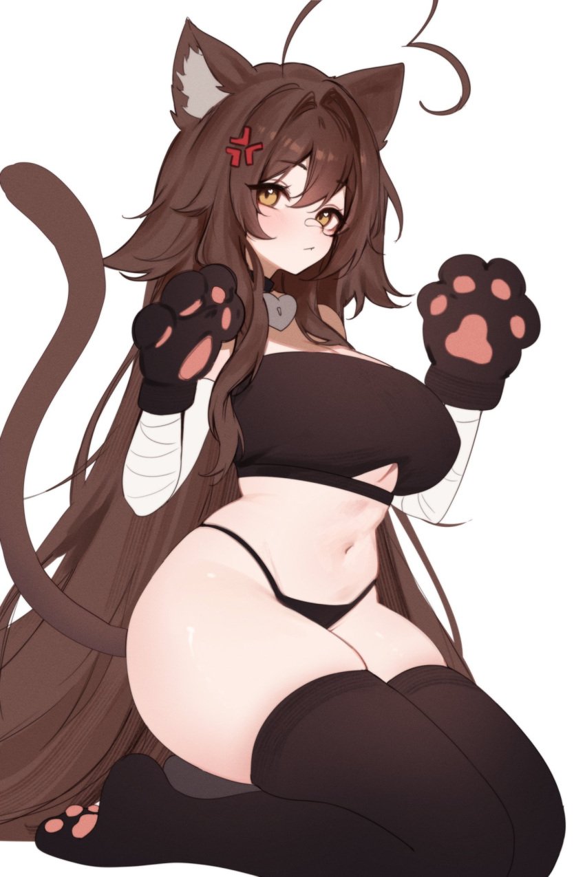 1girls big_breasts cat_costume catgirl female sky_(skyaboveme) skyaboveme