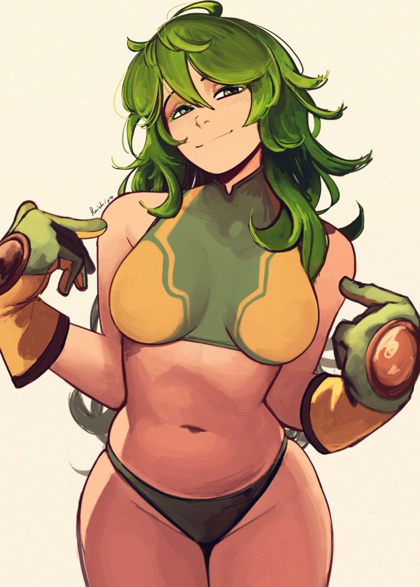 1girls 2d anime background barely_clothed bikini_top blue_eyes boku_no_hero_academia breasts busty busty_female curvy curvy_female curvy_figure digital_drawing_(artwork) digital_media_(artwork) female gloves green_hair hagakure_tooru hagakure_tooru_(visible) invisible_girl large_ass large_breasts my_hero_academia my_hero_academia_(finale) pale-skinned_female pointing_at_self post-timeskip raichiyo33 solo solo_female thighs thong thong_panties time_skip tooru_hagakure tooru_hagakure_(post-timeskip) underwear underwear_only