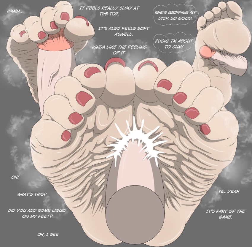 1boy 1boy1girl 1girls blindfold boyt bulge feet female foot_fetish foot_fuck foot_pussy footjob male oblivious original original_character rubbing_penis_on_feet unaware wrinkled_feet