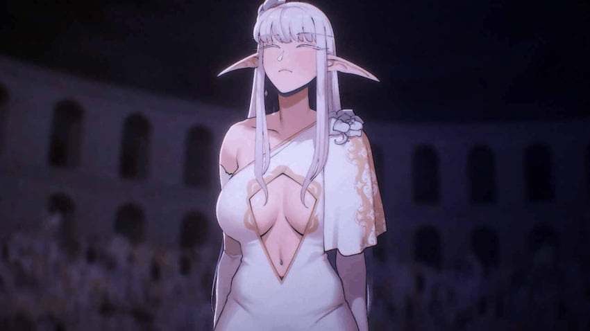 abbb animated elf elf_ears elf_female elf_girl female light-skinned_female light_skin male male/female pointy_ears rape revealing_clothes silver_hair tagme white_hair