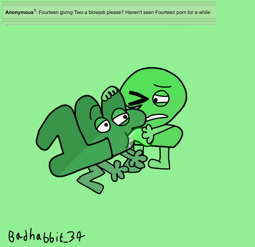 algebralien badhabbit_34 battle_for_bfb battle_for_bfdi battle_for_dream_island battle_for_dream_island_again bfb bfdi bfdia color colored fourteen_(bfb) green_background green_body idfb number numbers object_show object_show_community object_shows rule_34_(paheal) the_power_of_two tpot two two_(tpot)