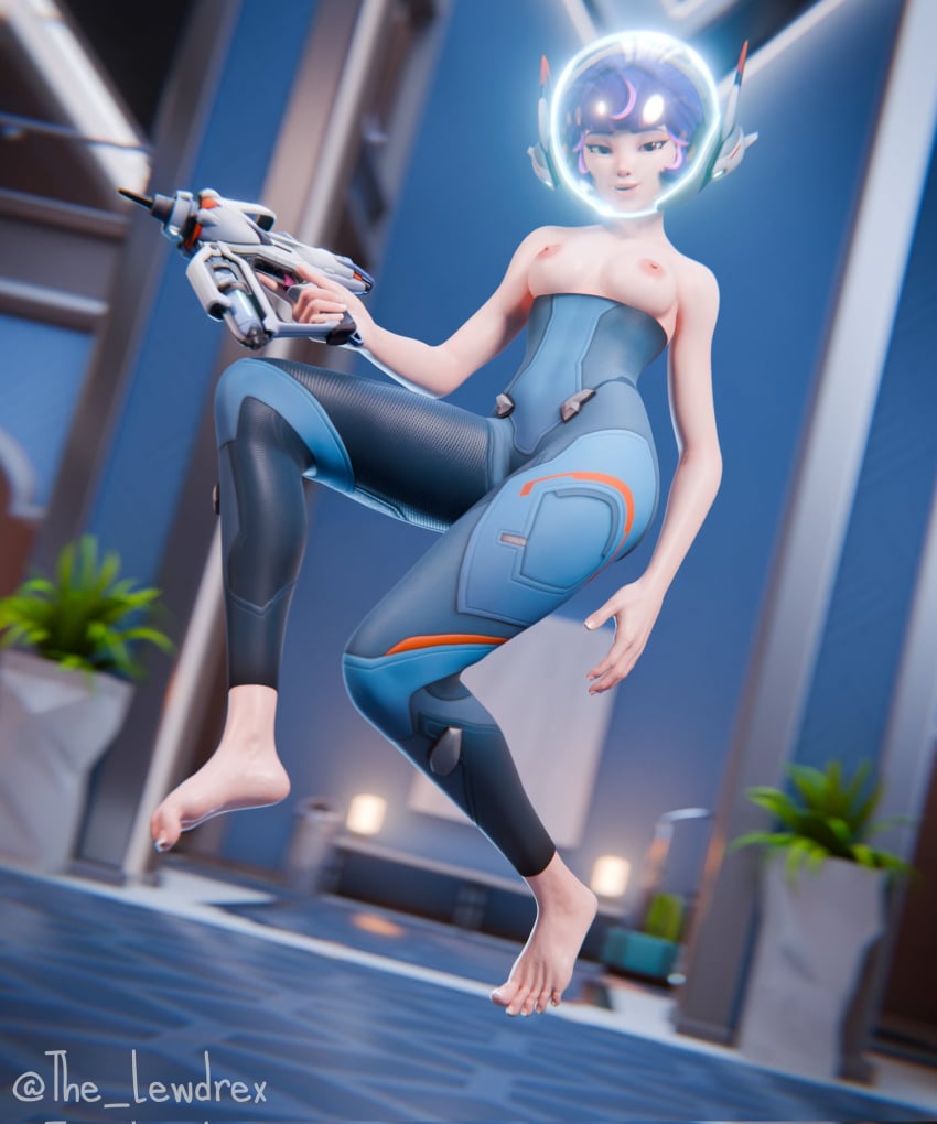 1girls 2024 3d 3d_(artwork) alternate_version_available areolae astronaut astronaut_helmet astronaut_suit barefoot blender blizzard_entertainment breasts breasts_out feet feet female female_focus female_only floating headgear headwear helmet hi_res highres holding_weapon juno_(overwatch) lewdrex light-skinned_female light_skin looking_at_viewer medium_breasts nipples overwatch overwatch_2 partially_clothed petite petite_body petite_female pose posing presenting presenting_breasts purple_hair small_breasts solo solo_focus suit watermark