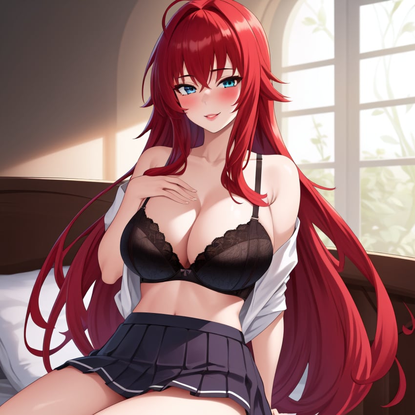 ai_generated anime big_breasts female female_only high_school_dxd marvelousvice rias_gremory school_uniform solo