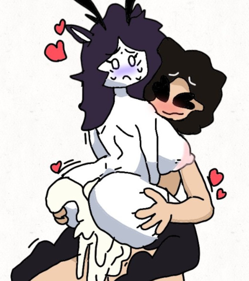 ashako blush charging conan cum cum_drip cum_inside eyes_open grabbing_ass hands_on_ass oc purple_hair sitting sitting_on_penis source_request theworlff8 traced traced_art youtube youtuber_boy youtuber_girl