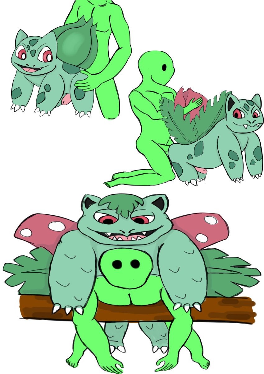 bulbasaur ciel-wolf fushigibana fushigidane fushigisou ivysaur male nintendo pokémon_(species) pokemon pokemon_(species) pokemon_rgby pokephilia venusaur video_games yaoi