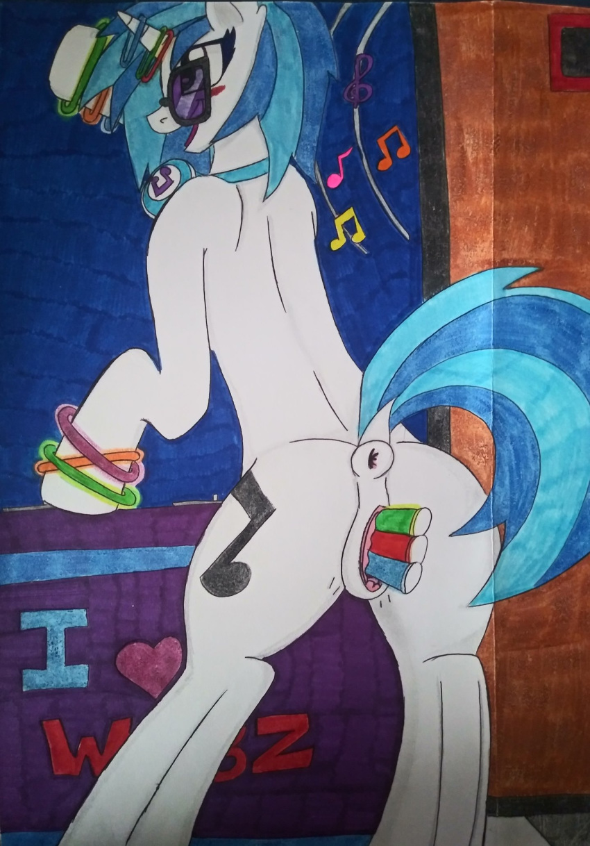 anus dj_pon-3_(mlp) glowstick my_little_pony rave roxasnuggets13 vagina vaginal_penetration vinyl_scratch_(mlp)