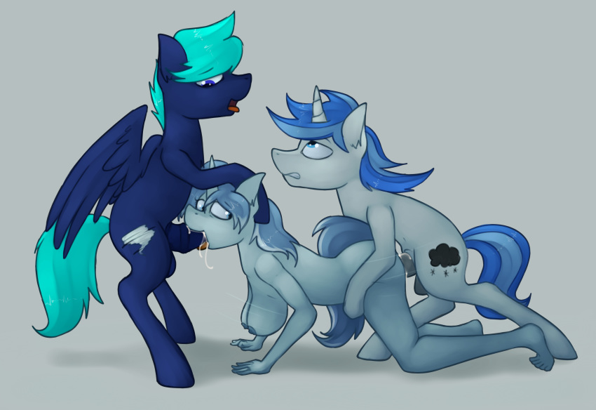 anthro cum cum_in_mouth cum_in_pussy cum_inside equine fan_character fellatio female feral group group_sex horse male mammal marsminer my_little_pony oral pony sex spitroast storm_twirl straight