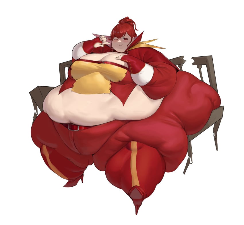 anna_(fire_emblem) big_belly big_belly_bulge bloated_belly fire_emblem fire_emblem_awakening human human_only morbidly_obese nintendo obese softon ssbbw