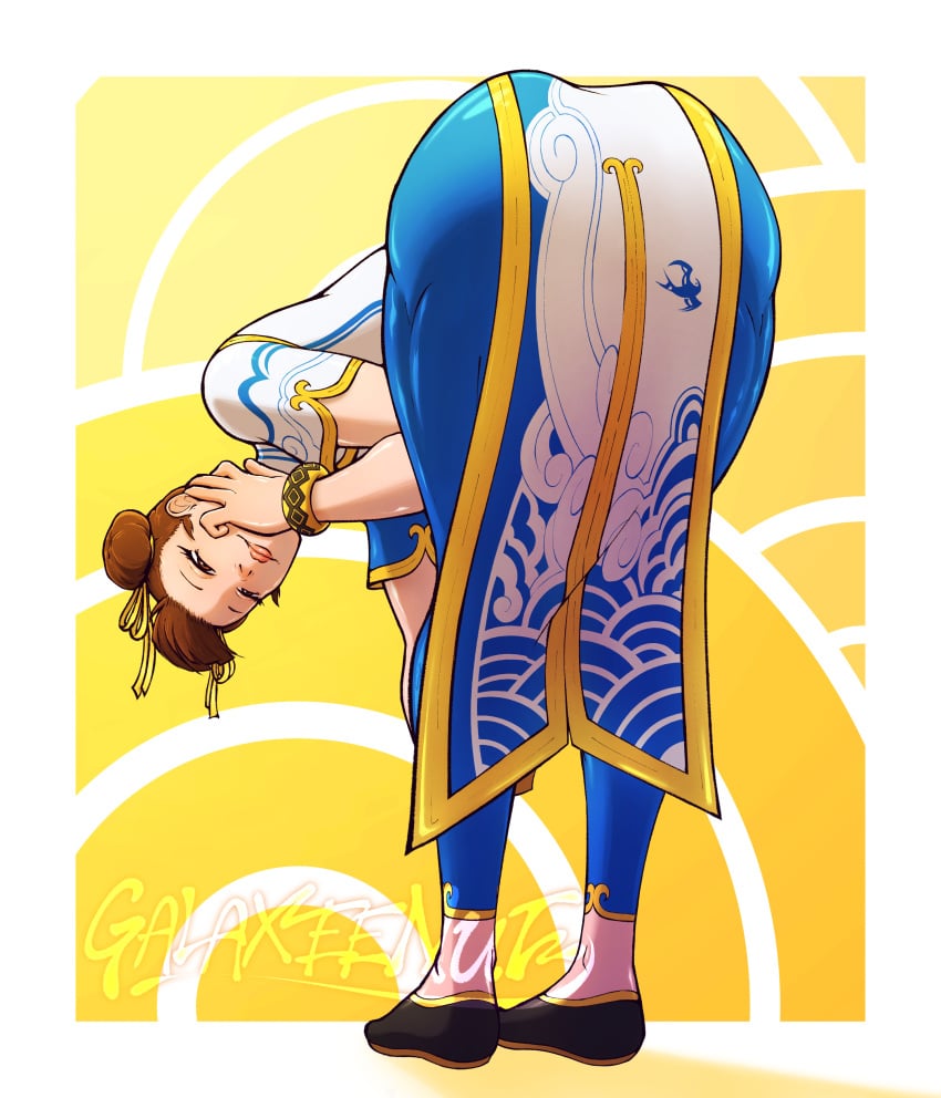 1girls ass ass_bigger_than_head ass_focus bent_over bracelets brown_eyes brown_hair capcom cheongsam chun-li clothing dress face_down_ass_up feet female female_only fully_clothed galaxee_nut hair_bun hair_buns hand_on_head huge_ass lips looking_at_viewer looking_back mature_female milf muscle_mommy muscles muscular muscular_legs muscular_thighs presenting pussy shiny_skin shoes smile smiling smiling_at_viewer solo street_fighter street_fighter_6 tagme thick_lips thick_thighs thighs thunder_thighs tights