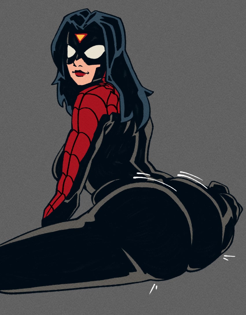 ass big_ass horny horny_female jessica_drew marvel marvel's_avengers_(game) marvel_comics slut_collar spider_web spider_woman tagme