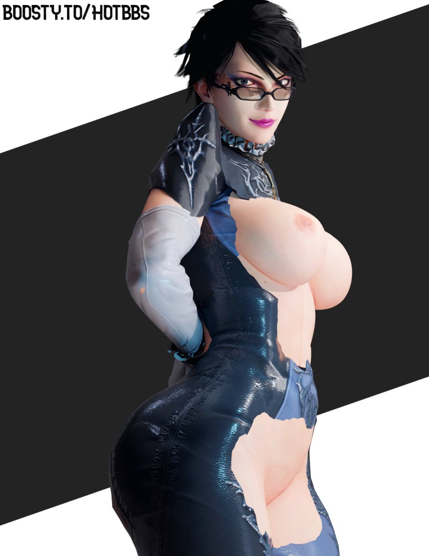 3d bayonetta bayonetta_(character) big_ass big_breasts blender milf