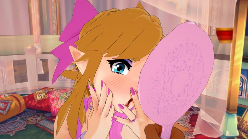 breath_of_the_wild bunny-home cheerleader crossdressing cute femboy feminization funny gay gerudo girlfriend girly high_heels link link_(breath_of_the_wild) nail_polish pink_panties punishment the_legend_of_zelda transformation trap