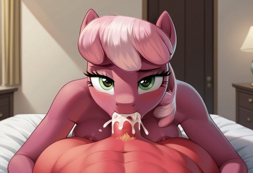 ai_generated anthro big_macintosh_(mlp) cheerilee_(mlp) earth_pony equid equine fellatio female friendship_is_magic furry hasbro horse male my_little_pony oral penis pink_hair pony purple_fur sex