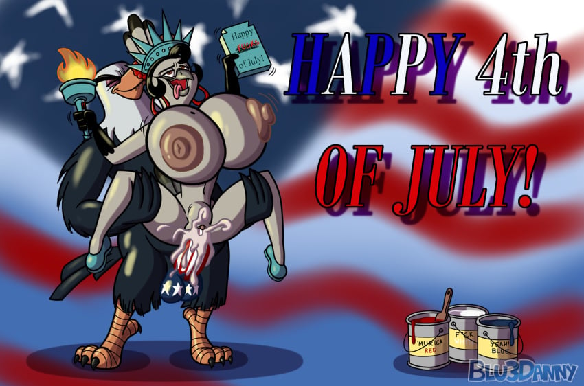 1boy 1girls 4th_of_july ahe_gao ahegao american_flag anthro areola avian balls ballsack beauty_mark big_areola big_breasts big_nipples bird black_hair blu3danny blue_paint book breasts cartoony closed_eyes cum cum_in_pussy cum_inside duo eagle english english_text erect_nipples erection feathered_wings feathers female female_penetrated furry furry_only half-closed_eyes hand_on_leg hand_on_thigh holding holding_object holidays huge_breasts la_pavita_pechugona looking_pleasured male male/female male_penetrating male_penetrating_female nipples no_humans nude open_mouth paint painted_body pavita_pechugona penetration penis pussy red_earrings red_paint scrotum sex shoes standing_sex testicles text tongue tongue_out torch turkey vaginal_penetration watermark white_paint