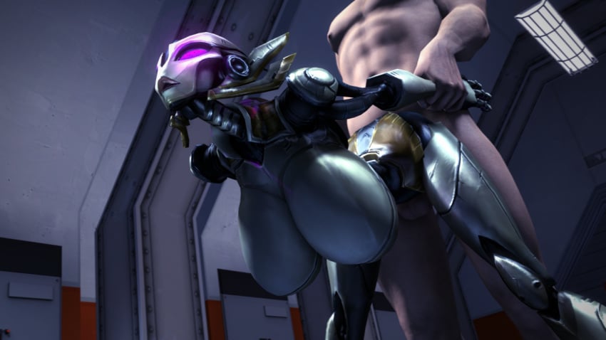 2016 3d ass balls big_breasts big_butt breasts duo female huge_breasts human human_penetrating machine male mechari purple_eyes robot robot_girl sex source_filmmaker straight uwotinfokm8 video_games wide_hips wildstar