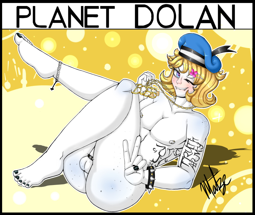 blonde_hair cute danger_dolan femboy heart_eyes male_only naked panties pinup sex super_planet_dolan