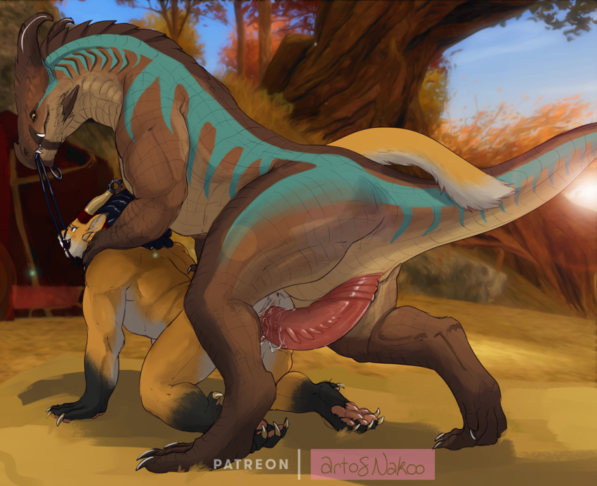 2020 4_ears anthro anthro_on_feral anthro_penetrated charr conditional_dnp dinosaur dromaeosaurid duo felid female feral feral_penetrating feral_penetrating_anthro guild_wars horn male mammal mount multi_ear nakoo nude penetration penile_penetration quadruped reptile scalie straight theropod vaginal_penetration video_games zoophilia