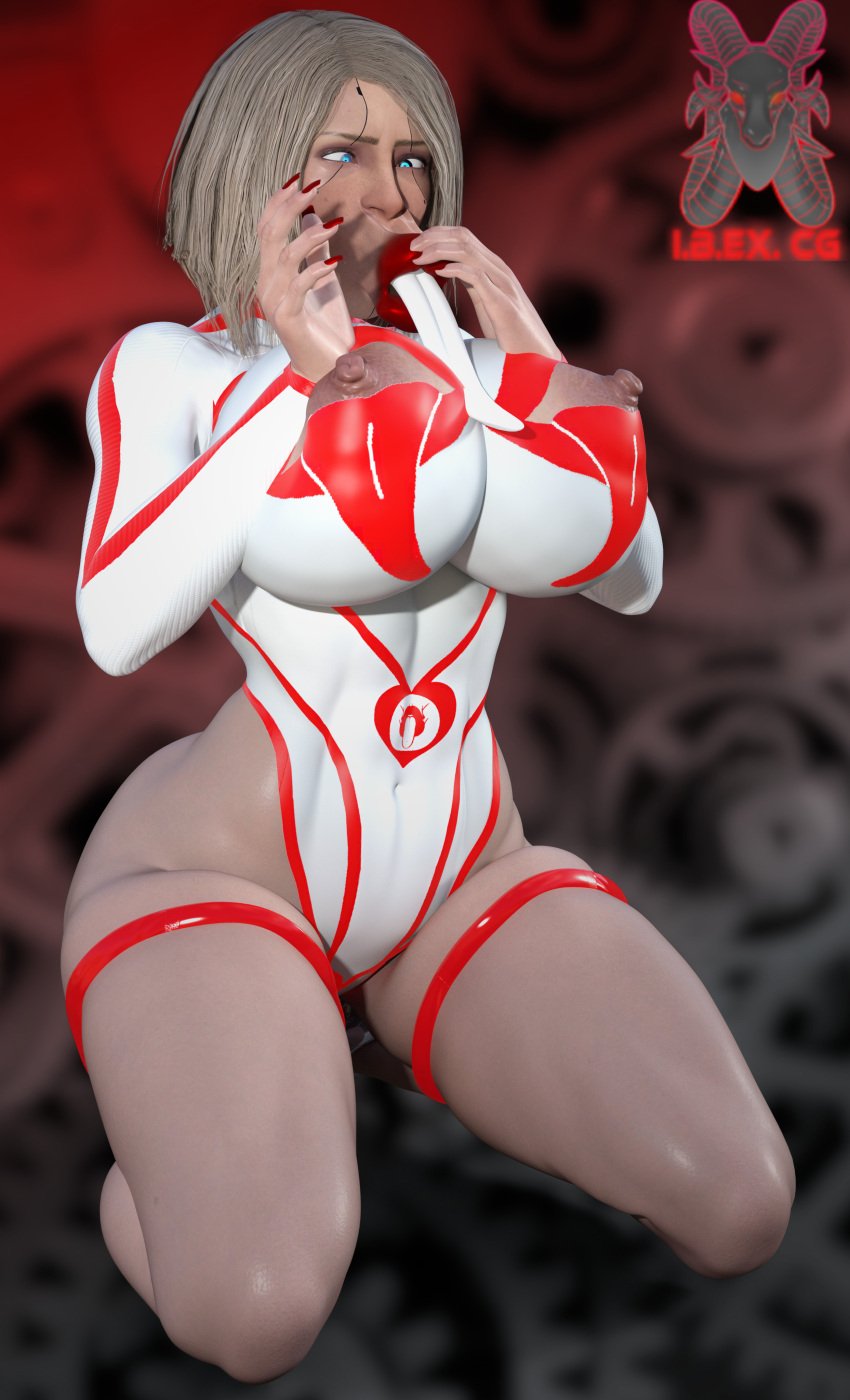 1girls :&gt;= big_ass big_breasts blowbot_(ibex) blowjob body_modification bodysuit breasts corruption dc dc_comics dcau drone dronification fellatio fellatio_gesture female female_only huge_breasts ibex-cg light-skinned_female mind_break mind_control power_girl solo transformation