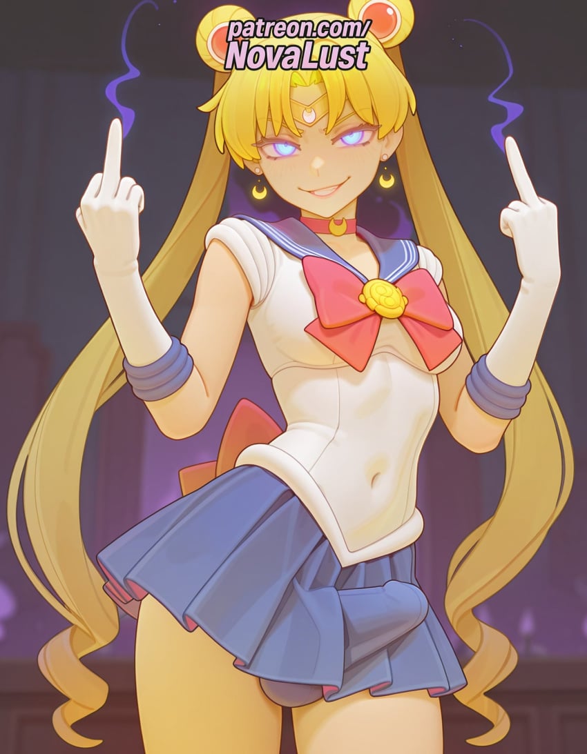 1futa 2025 \\\\m/ \\\\n/ ai_generated artist_name back_bow bishoujo_senshi_sailor_moon blonde_hair blue_sailor_collar blue_skirt bow choker circlet cock crescent_earrings dick double_bun earrings elbow_gloves futanari gloves heart heart_choker hi_res high_quality high_resolution highres index_finger_raised intersex jewelry long_hair magical_girl male male_focus middle_finger novalust otoko_no_ko patreon patreon_username penis pointing red_bow red_choker sailor_collar sailor_moon sailor_senshi_uniform skirt solo stable_diffusion tiara twintails usagi_tsukino watermark white_gloves
