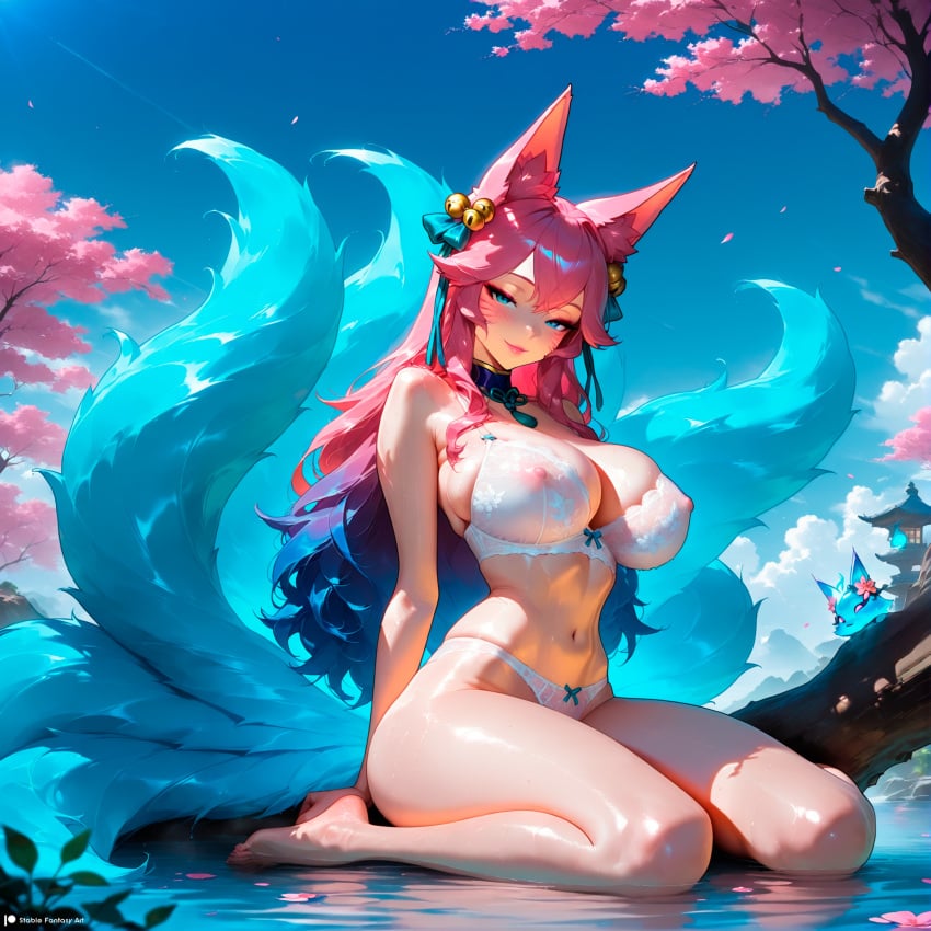 1female 1girls ahri ahri_(league_of_legends) ai_generated ass belly_button big_ass big_breasts blue_eyes blush blushing_at_viewer boob breast breasts breasts child_bearing_hips curvy curvy_female curvy_figure dynamic_pose feet female flustered fox_ears fox_girl fox_tail from_side hanging_breasts huge huge_ass innie_belly_button league_of_legends light-skinned_female long_hair looking_at_viewer naked navel nine_tailed_fox nipples outdoors pale-skinned_female patreon pink_hair presenting_breasts pussy riot_games shiny_skin side_view sideboob solo solo_female solo_focus spirit_blossom_ahri spirit_blossom_series stable_diffusion stblfantasy thick thick_thighs thighs toned toned_body toned_female tree trees underwear vagina very_long_hair voluptuous voluptuous_female