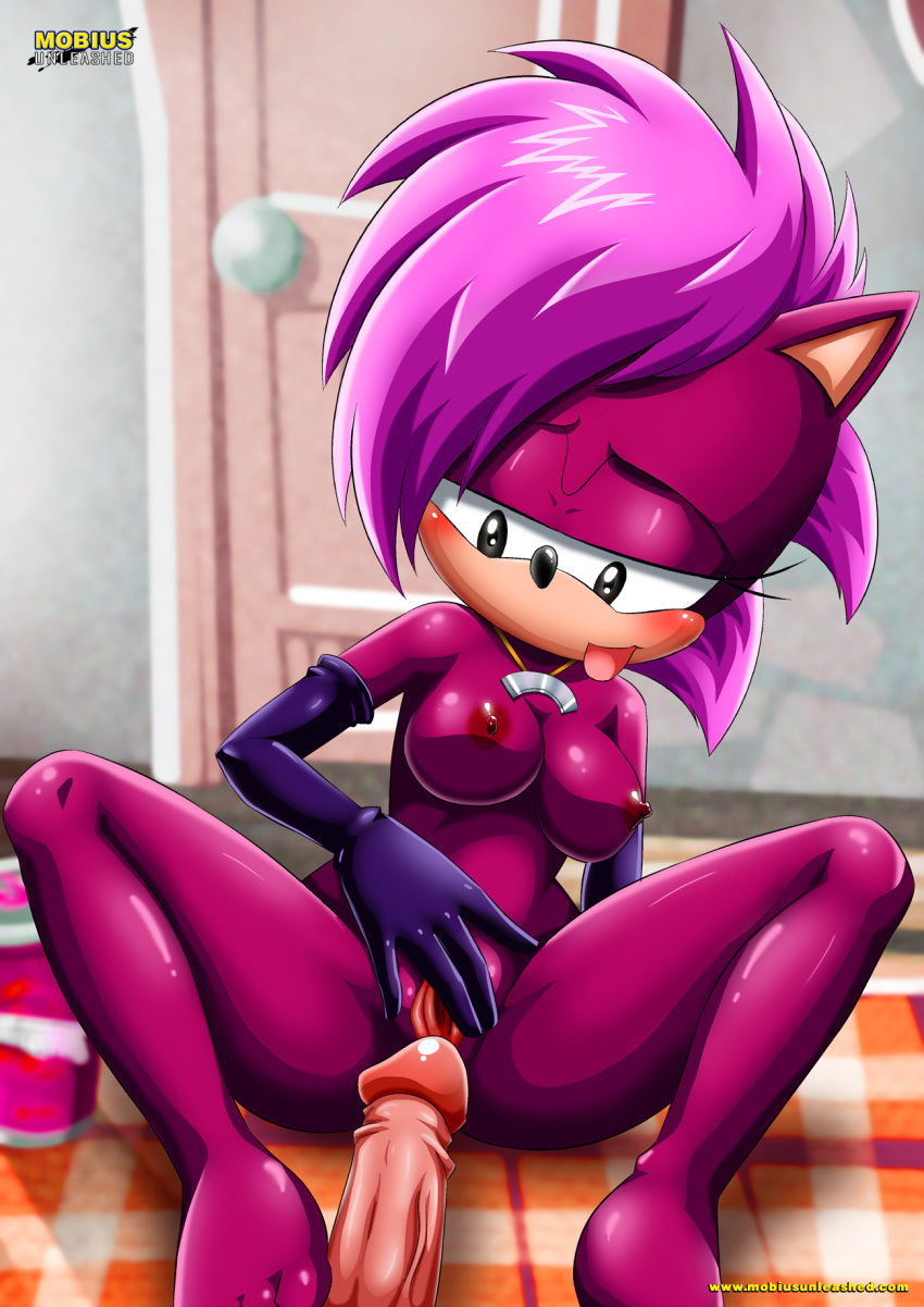 elbow_gloves female gloves hedge imminent_sex mobius_unleashed pink_fur purple_fur purple_hair sonia_the_hedgehog sonic_(series) sonic_underground spread_pussy spread_vagina spreading spreading_pussy tagme