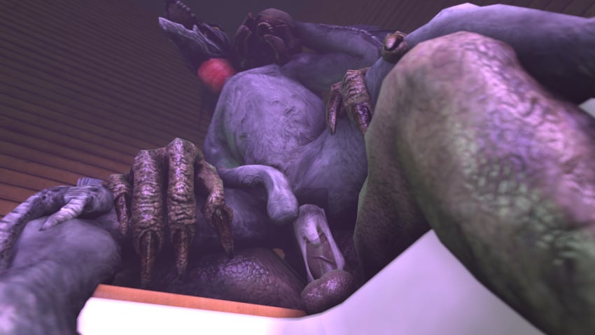 3d alien asehn balls covenant cum halo halo_(series) kig-yar male monster penis riding sangheili skirmisher source_filmmaker video_games yaoi