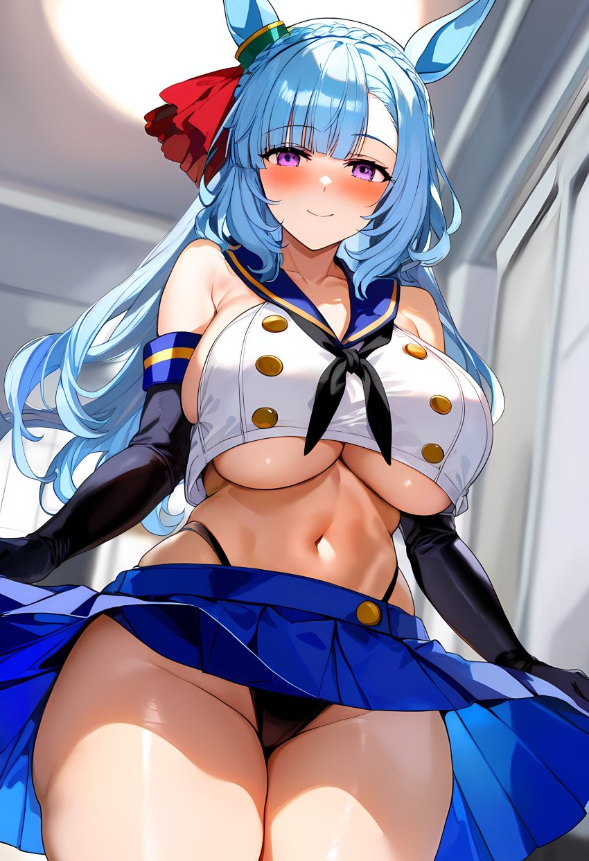 1girls ai_generated animal_ears anthropomorphization artist_request eyes female hair legs mejiro_ardan_(umamusume) skin tagme umamusume umamusume_pretty_derby young