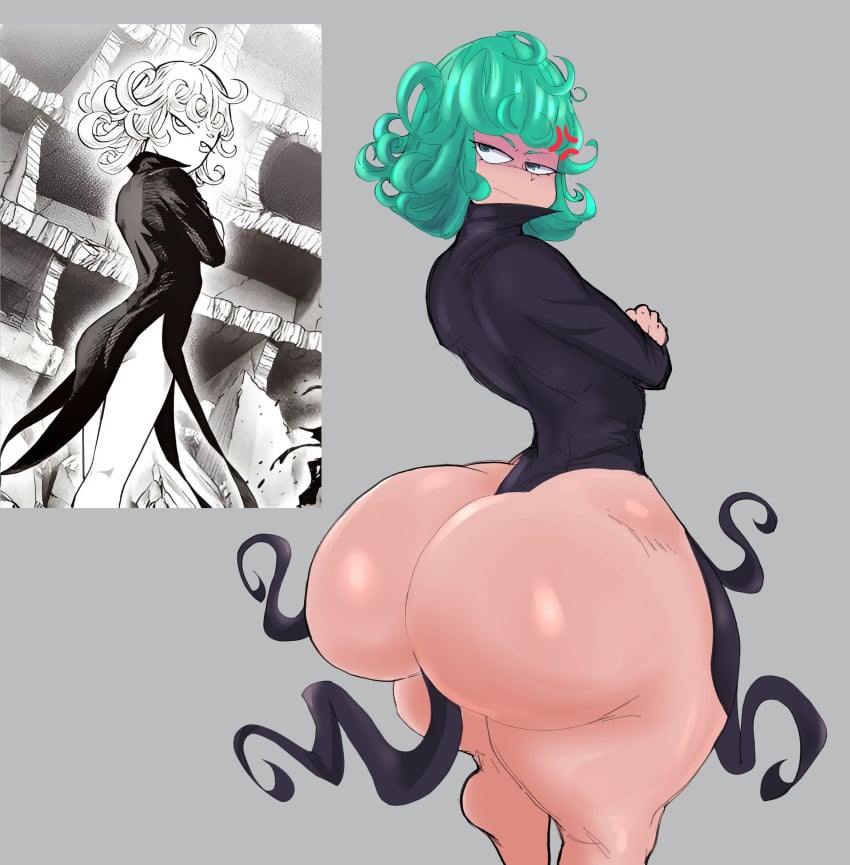 1girls curvy green_hair huge_ass mybigbaws tagme tatsumaki