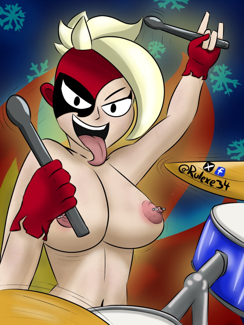 big_breasts brawl_stars breasts lumi_(brawl_stars) rock sexy