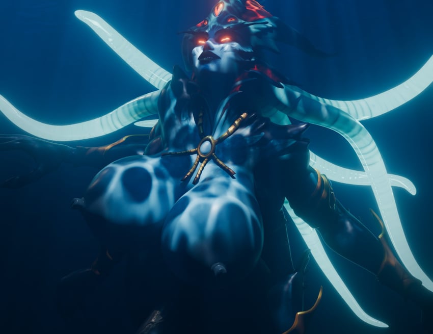1girls 3d female female_only gigantic_breasts huge_breasts queen_azshara solo solo_female vanasmut voluptuous world_of_warcraft