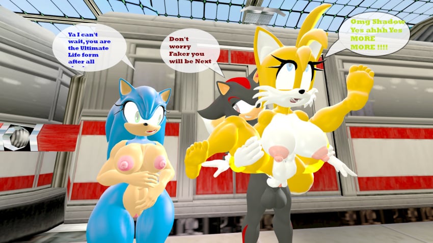 hedgehog male/female rule_63 sex sfm shadow_the_hedgehog silverknight395 sonic_the_hedgehog source_filmmaker tagme tails_the_fox tailsko waiting_for_turn watching