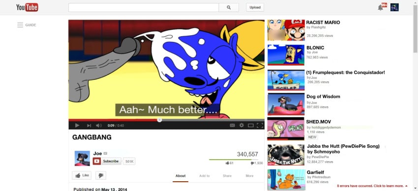 2010s 2014 2boys balls big_penis blonic blue_body cum cum_on_face cumshot desktop_screen desktop_size dialogue disembodied_penis english_text facial fake_lost_media fluttershy_(mlp) frumple_(frumplequest) frumplequest garfield_the_cat genitals grey_penis half-closed_eyes hat heart-shaped_pupils hi_res huge_cock humanoid imminent_sex joe_gran like_button nervous open_mouth penis screenshot subtitled subtitles sweat teeth text tongue_out toony ukinojoe video_player viewcount website youtube