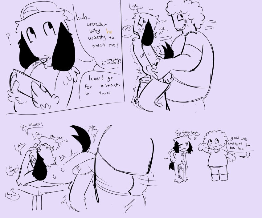 anal belly_bulge block_tales carter_(sixforfivepound) dialogue fat_male male/male oc_x_canon ocxcanon roblox_game robloxian self_upload shedletsky shedletsky_(block_tales) sixforfivepound