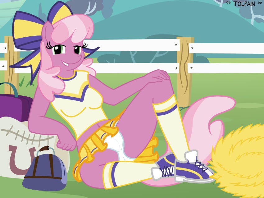 anthro bloomers cheerilee_(mlp) cheerleader earth_pony equid equine female friendship_is_magic furry horse mammal my_little_pony pony solo tolpain