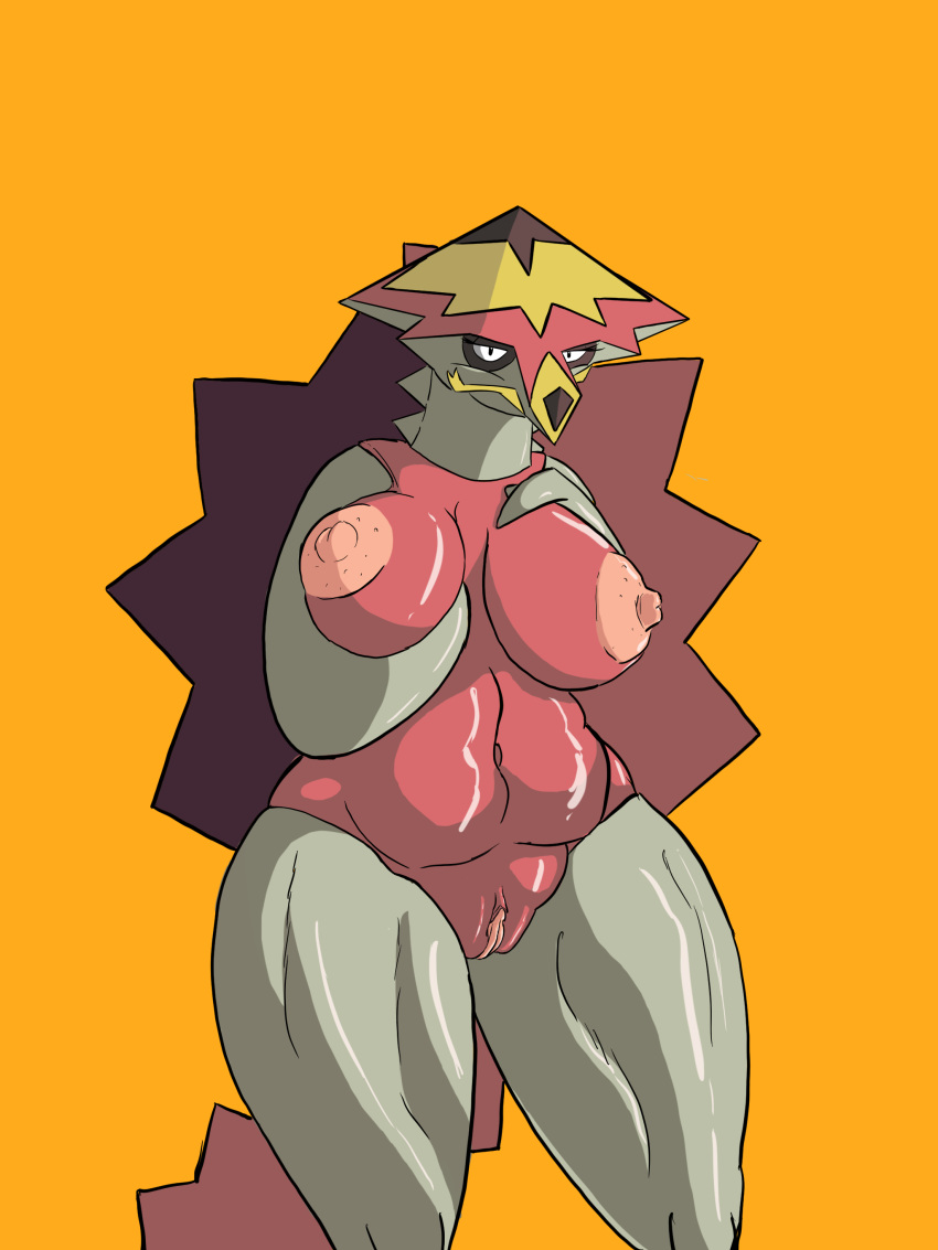 1girls areolae breasts female large_breasts navel nintendo nipples nude pink_nipples pokemon pokemon_(species) pokemon_sm pussy slightly_chubby solo thick_thighs turtle turtonator unknown_artist video_games