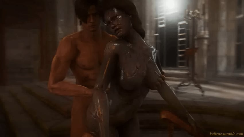 1boy 1girls 3d 5_fingers animated ass big_ass bouncing_breasts breasts brown_hair deborah_harper doggy_style female from_behind grey_skin hand_on_breast hands injury kallenz large_breasts leon_scott_kennedy long_hair looking_at_viewer male monster_girl muscle nude open_mouth resident_evil resident_evil_6 scar sex source_filmmaker stomach zombie zombie_girl