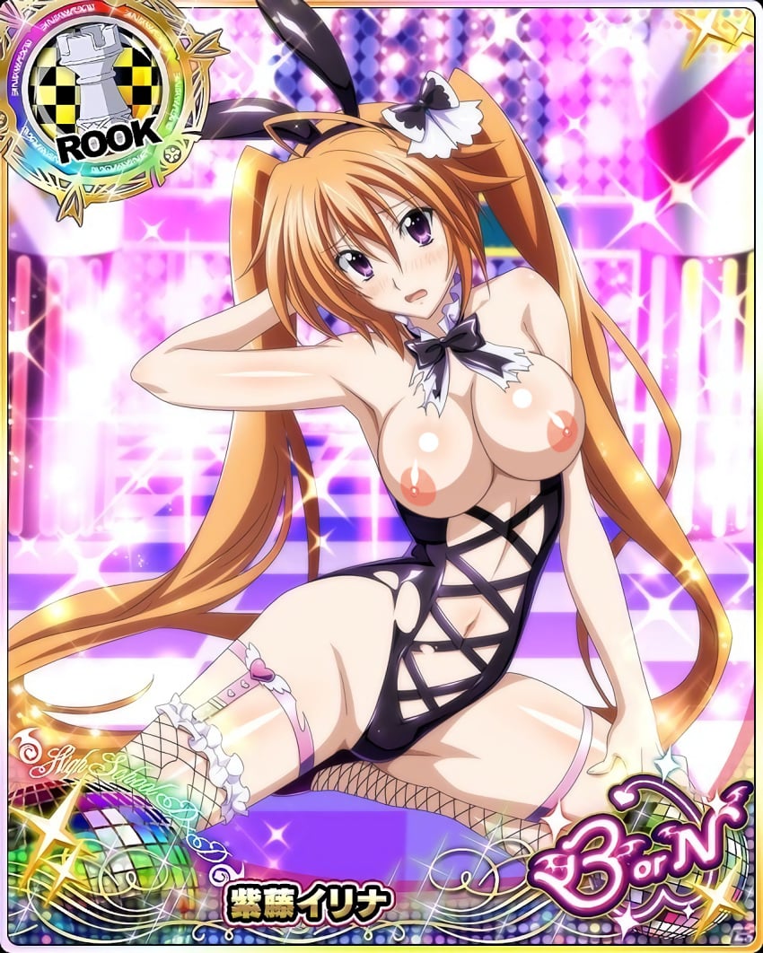 breasts breasts_out card_(medium) high_school_dxd mg_renders photoshop shidou_irina topless