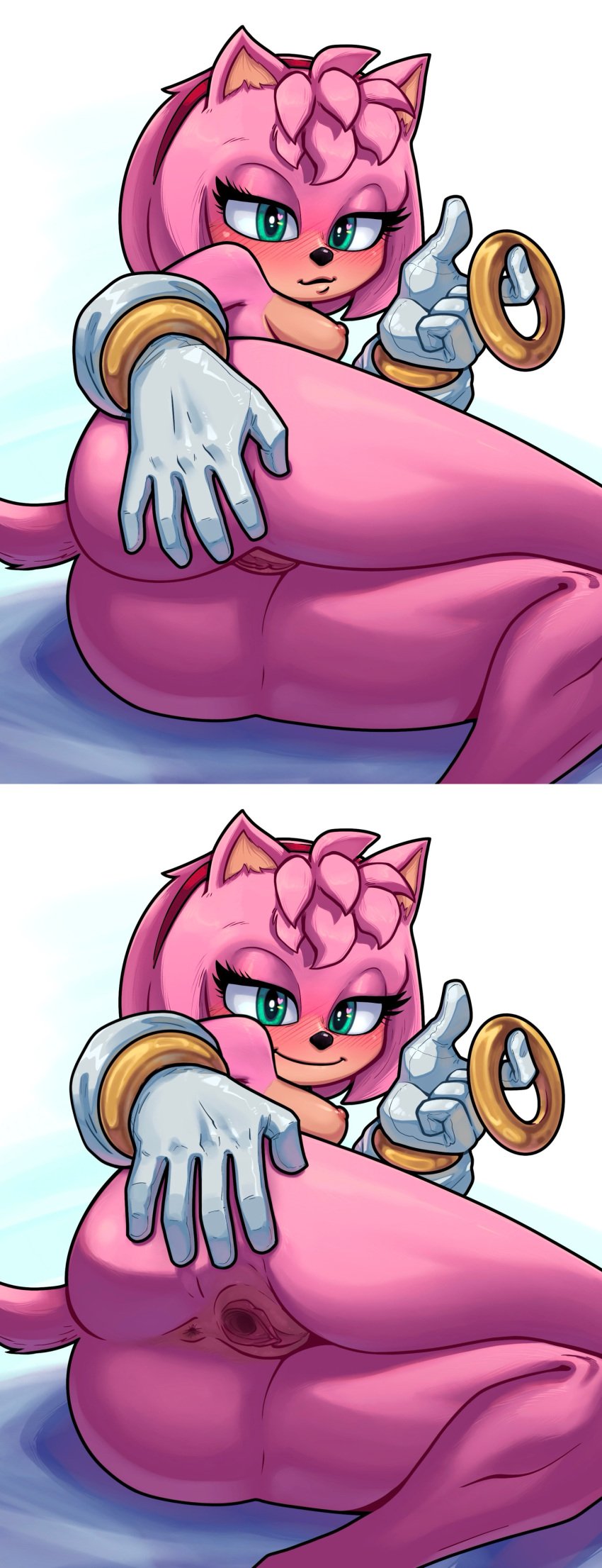 amy_rose_(sonic_movie) horny_female phenecly presenting_hindquarters ring