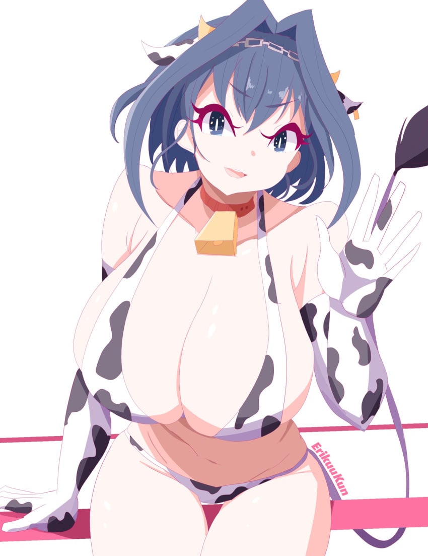 1girls bikini cow_bikini cowkini erikuukun hololive hololive_english hololive_english_-council- hololive_english_-promise- huge_breasts ouro_kronii tagme virtual_youtuber