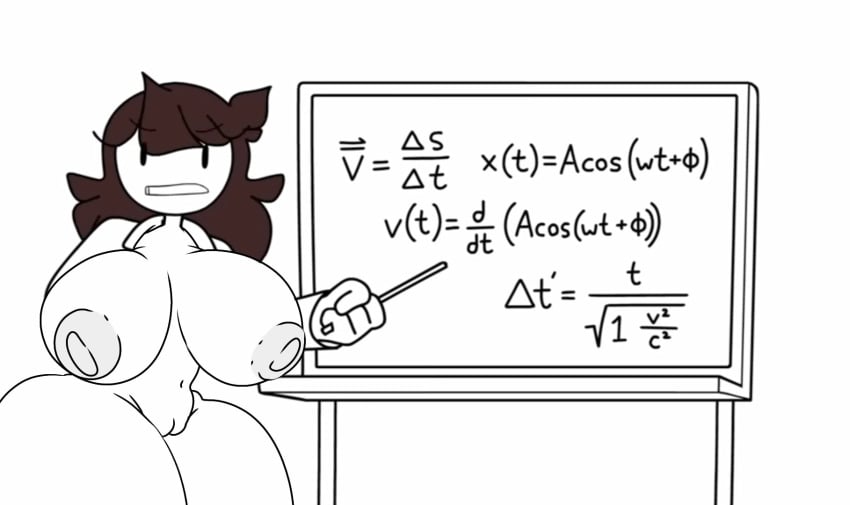 bare_breasts big_breasts bottomless casual editorl enormous_breasts enormous_thighs exposed_breasts exposed_pussy female gigantic_breasts huge_breasts human jaiden jaiden_animations jaiden_dittfach jaidenanimations looking_at_viewer massive_thighs pale_skin pussy white_body whiteboard youtube youtuber