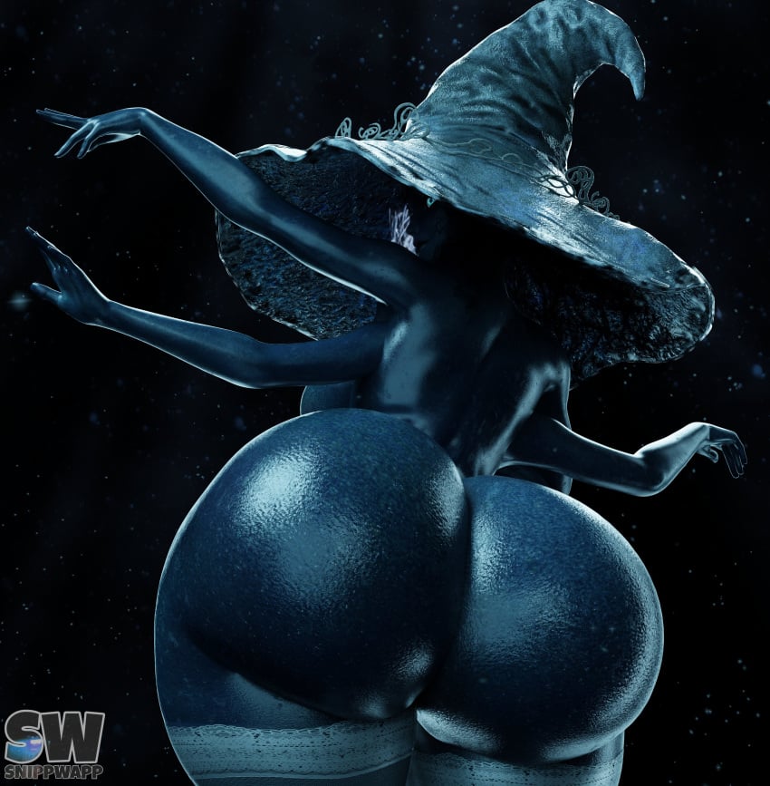 1girls 3d 3d_(artwork) areolae artist_logo ass ass_focus big_ass big_butt blender blender_(artwork) blender_(software) blender_cycles blue_skin bottom_heavy breasts bubble_butt butt curvaceous curvaceous_body curvaceous_female curvaceous_figure curvaceous_hips curvy curvy_body curvy_female curvy_figure dat_ass dumptruck_ass elden_ring fat_ass fat_butt fromsoftware gigantic_ass gigantic_butt hat huge_ass large_ass large_breasts legwear massive_ass massive_butt multi_limb nipples nude nude_female ranni_the_witch smile smiling snippwapp solo solo_female solo_focus stockings thick_thighs voluptuous voluptuous_female white_stockings wide_hips wide_thighs