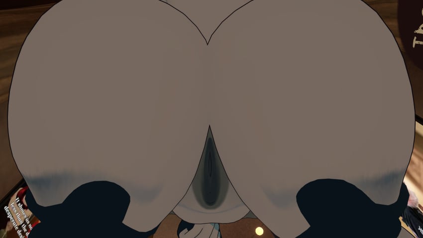 big_ass big_breasts big_butt facesitting_pov female fully_nude furry furry_female furry_only pussy solo_female solo_male temmie_(undertale) vrchat vrchat_avatar vrchat_model