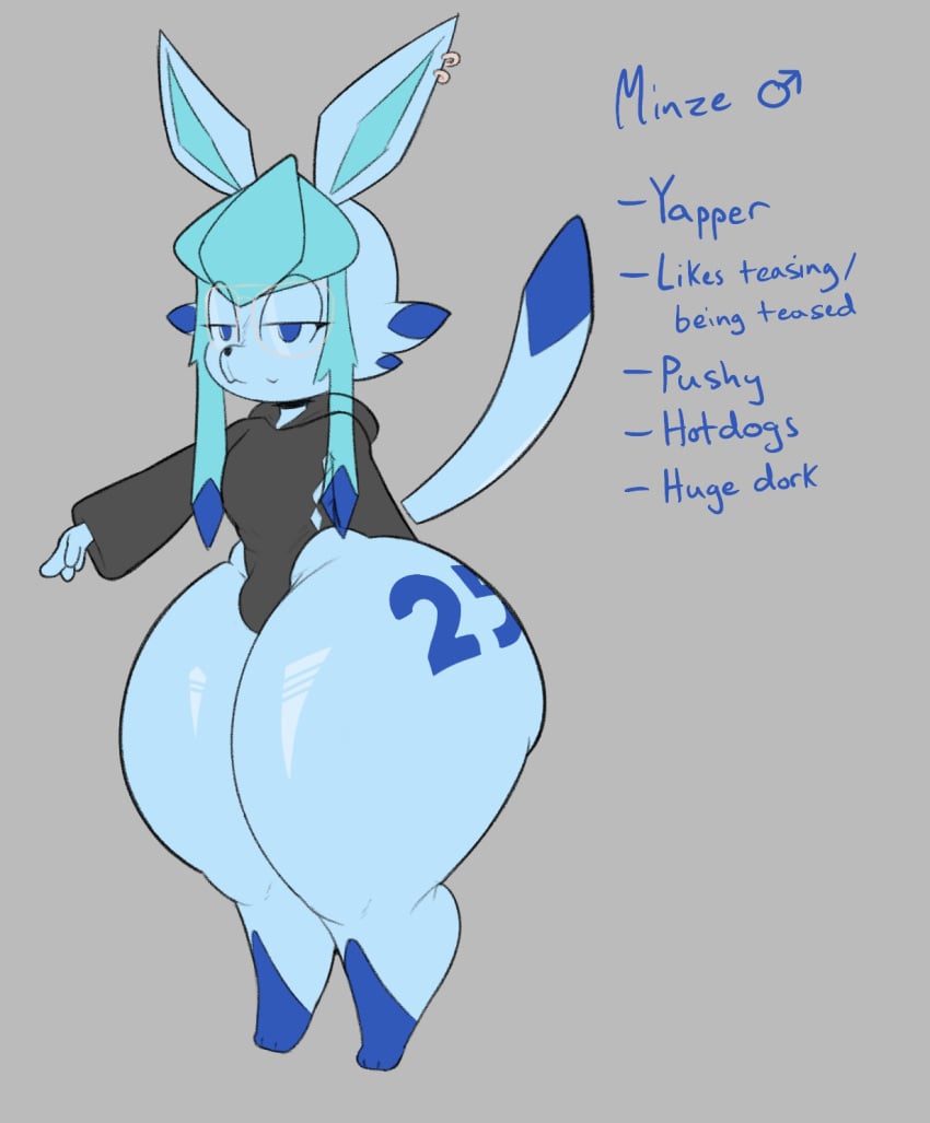 1boy 25circle big_ass bubble_butt bulge eeveelution glaceon huge_ass pokemon pokemon_(species) tagme thick_thighs wide_hips