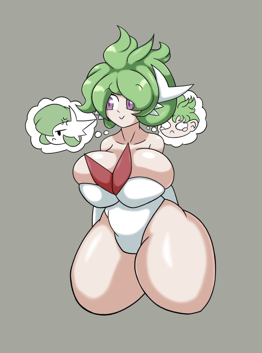 1girls alternate_version_at_source big_breasts female female_only fusion fusion_character gardevoir gjoodt green_hair mega_evolution mega_gardevoir nintendo pokémon_(species) pokemon pokemon_(species) pokemon_oras purple_eyes rule_63 wally_(pokemon) wide_hips