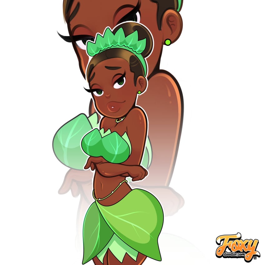 arms_under_breasts disney disney_princess foxnbox looking_at_viewer luscious_lips the_princess_and_the_frog tiana