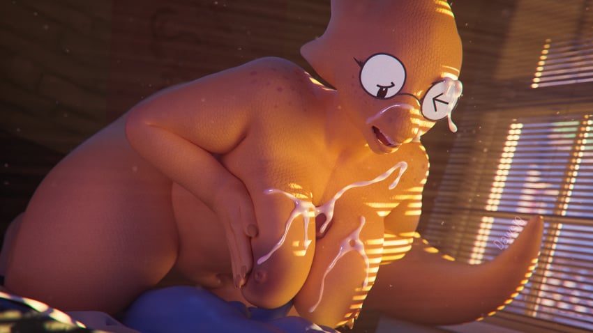 16:9 2020s 2025 4k 5_fingers absurd_res alphys anthro areola artist_name belly big_areola big_breasts big_tail black_eyes blender_(artwork) blue_body blue_scales bodily_fluids breast_play breast_squish breasts buckteeth claws cum cum_on_breasts cum_on_face cum_on_glasses cumshot daws19 detailed_background digital_media_(artwork) duo ejaculation erection eyewear female finger_claws fingers fish freckled_face freckled_shoulders freckles ftg_crossgender fti_crossgender futanari genital_fluids genitals glasses gynomorph gynomorph/female hi_res holding_breast huge_hips huge_thighs inside intersex intersex/female long_tail marine nipples nude nude_anthro nude_female nude_gynomorph nude_intersex open_mouth penis reptile rule_63 scales scalie sex slightly_chubby squish tail teeth text thick_thighs titjob undertale undertale_(series) undyne watermark wide_hipped_anthro wide_hipped_female wide_hips widescreen yellow_body yellow_scales