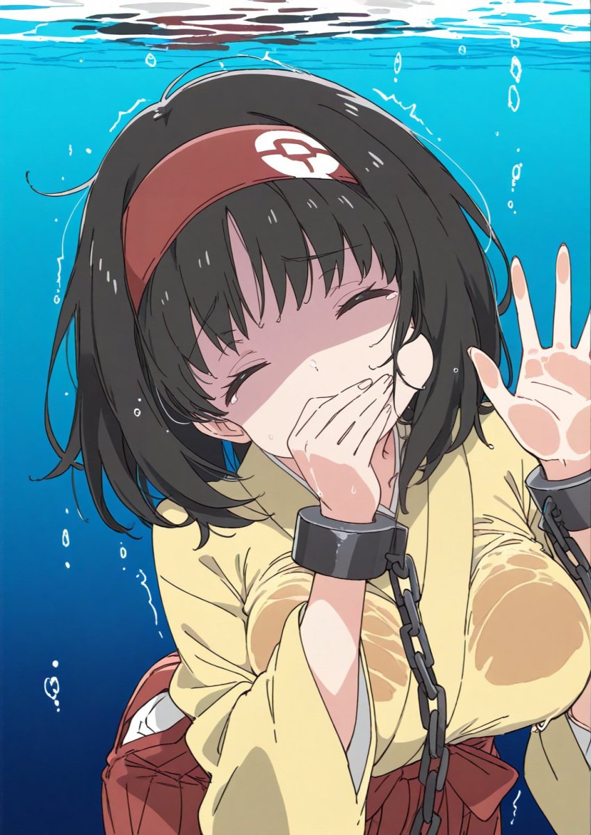 against_glass drowning hand_covering_mouth peril tagme underwater underwater_peril water