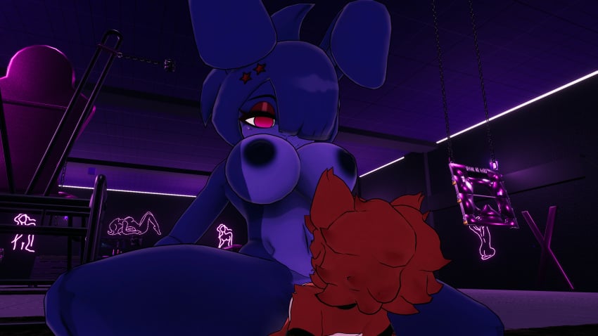 anthro big_breasts big_penis bonfie bonfie_(cally3d) bonfie_(cryptia) bonfie_(cryptiacurves) breasts cock cowgirl_position dick female female_on_femboy femboy fexa fexa_(cally3d) fexa_(cryptia) foxy_(fnaf) male male/female male_penetrating_female penis vrchat vrchat_avatar vrchat_model