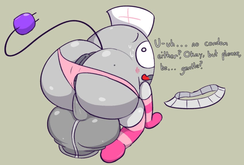 1boy animate_inanimate anus anus_peek arm_warmers armwear asking_for_it asking_to_be_gentle assertive_kiwami big_ass big_balls big_butt computer_mouse donut_anus femboy femboy_only feminine_male gay grey_background grey_body hat huge_balls imminent_sex legwear male male_only no_humans non-human non-human_only nurse nurse_cap nurse_hat object_show object_shows oc offscreen_character plug plug_tail skirt skirt_removed socks submissive submissive_femboy submissive_male tagme tagme_(character) thick_anus thick_ass thighhighs yaoi