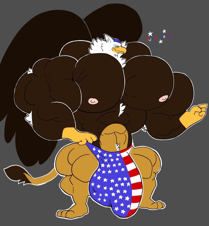 2020s 2025 3_toes anthro avian balls big_balls big_bulge big_muscles big_penis bulge clothed clothing english_text feet genitals green_eyes grey_background gryphon hi_res holding_clothing holding_object holding_underwear huge_balls huge_bulge huge_cock huge_muscles hyper hyper_balls hyper_bulge hyper_genitalia hyper_muscles hyper_penis male mercurialentropy muscular mythological_avian mythological_creature mythology nipples penis pink_nipples plantigrade pubes simple_background smile solo standing text toes underwear underwear_only wings